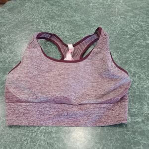 VICTORIA'S SECRET PINK SEAMLESS LIGHTLY LINED PADDED SPORTS BRA SIZE LARGE